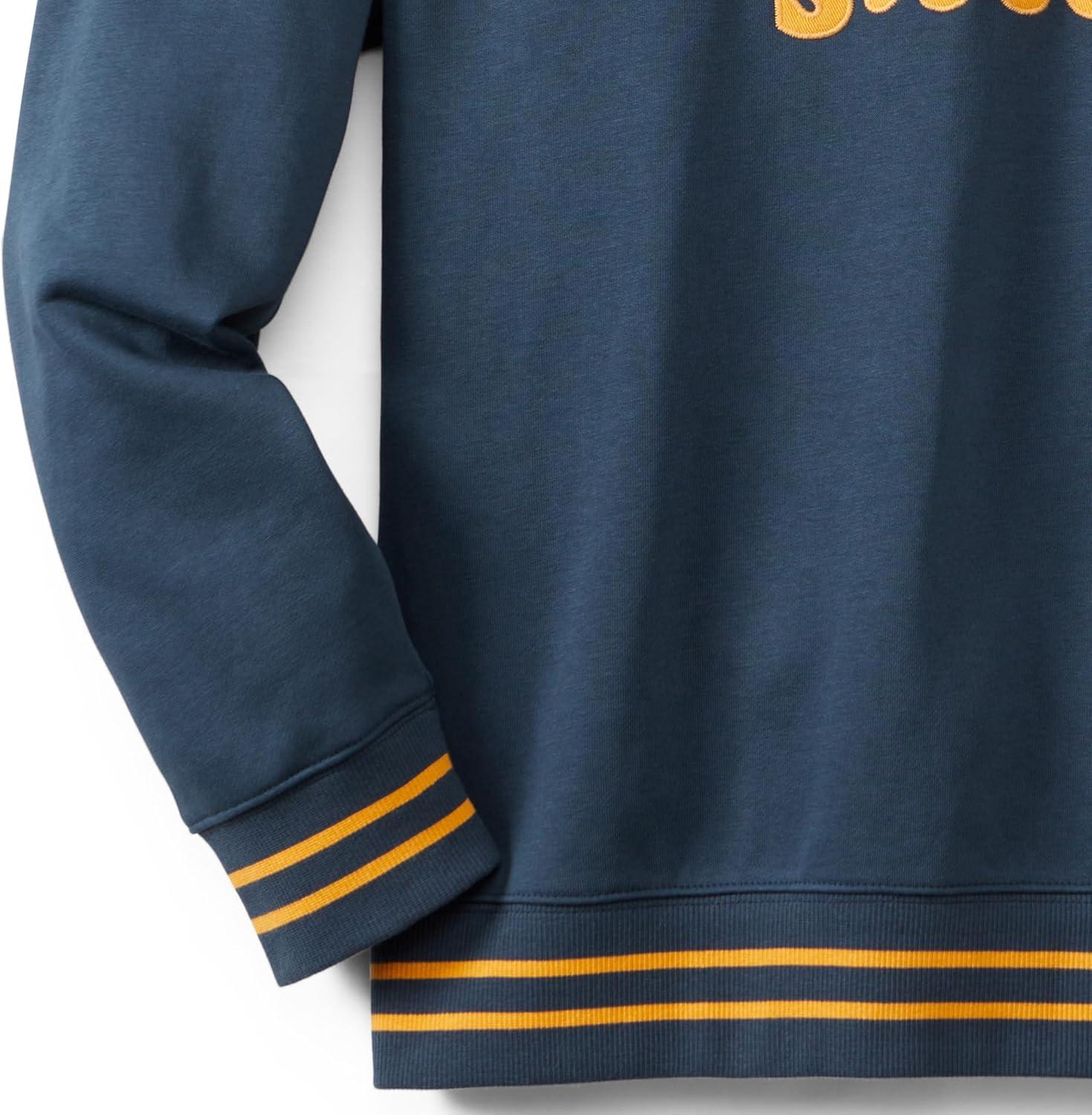 imageField ampamp Stream Tackle Twill Lightweight French Terry Applique CrewneckNavy Blue