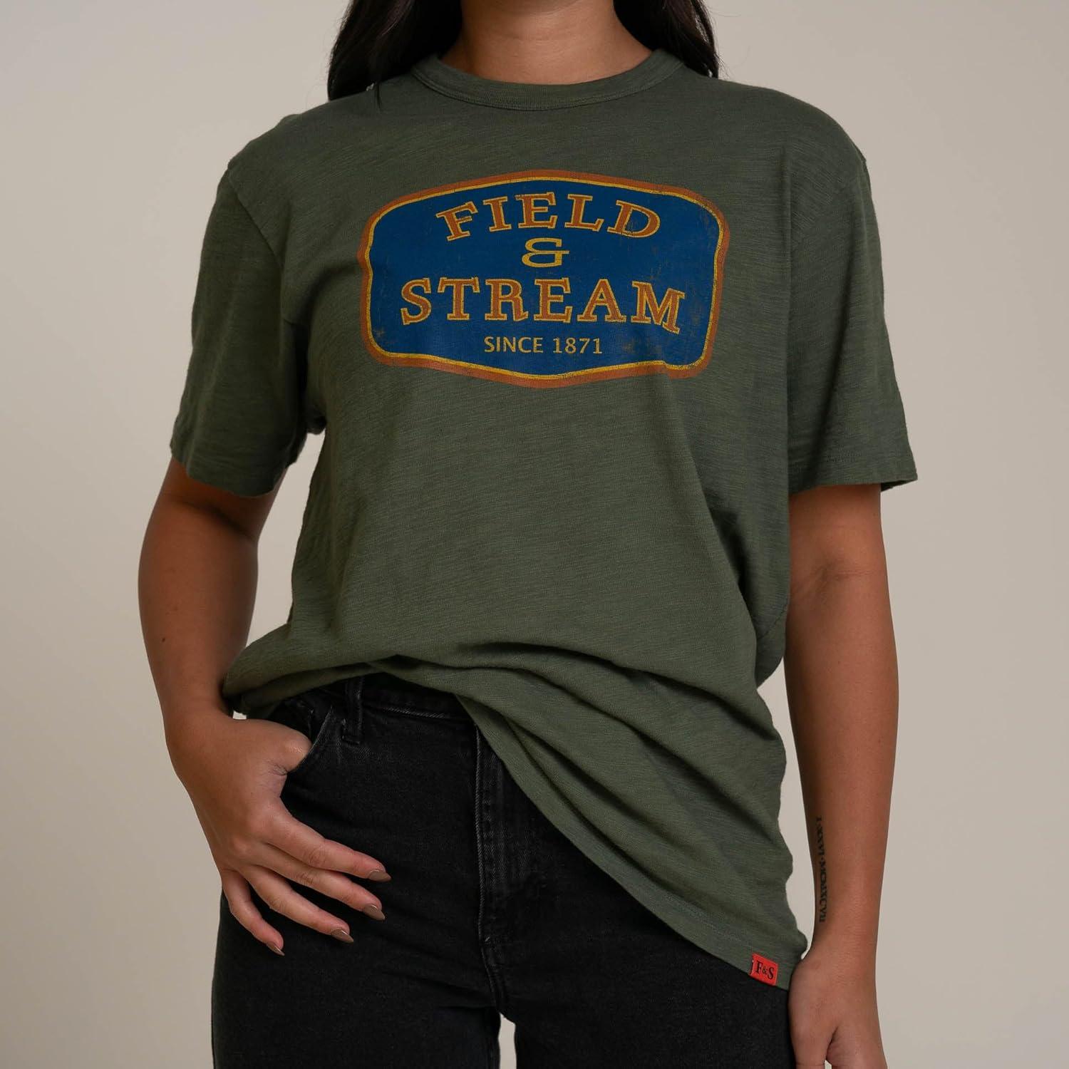 imageField ampamp Stream Unisex Adult Slub Short Sleeve Graphic Tee ShirtRooseveltOlive Green