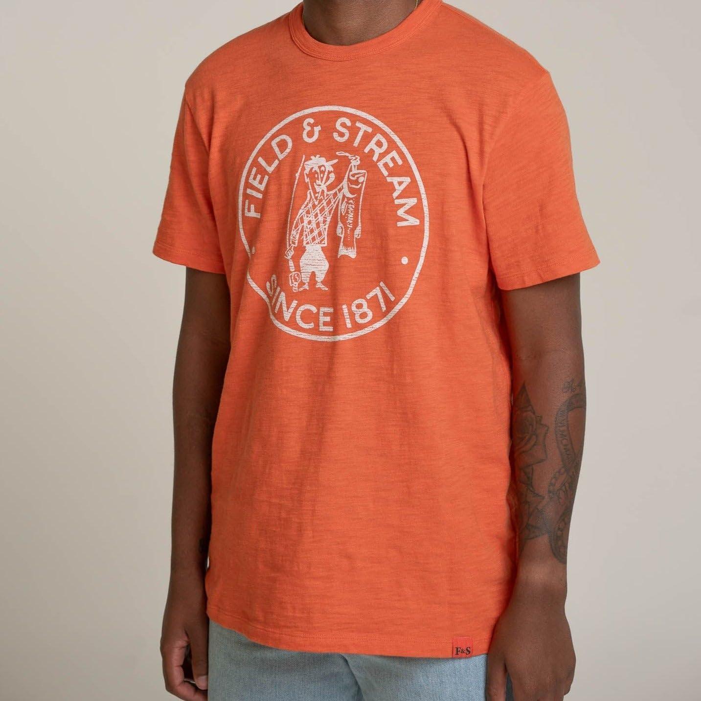 imageField ampamp Stream Unisex Adult Slub Short Sleeve Graphic Tee ShirtTruebloodOrange