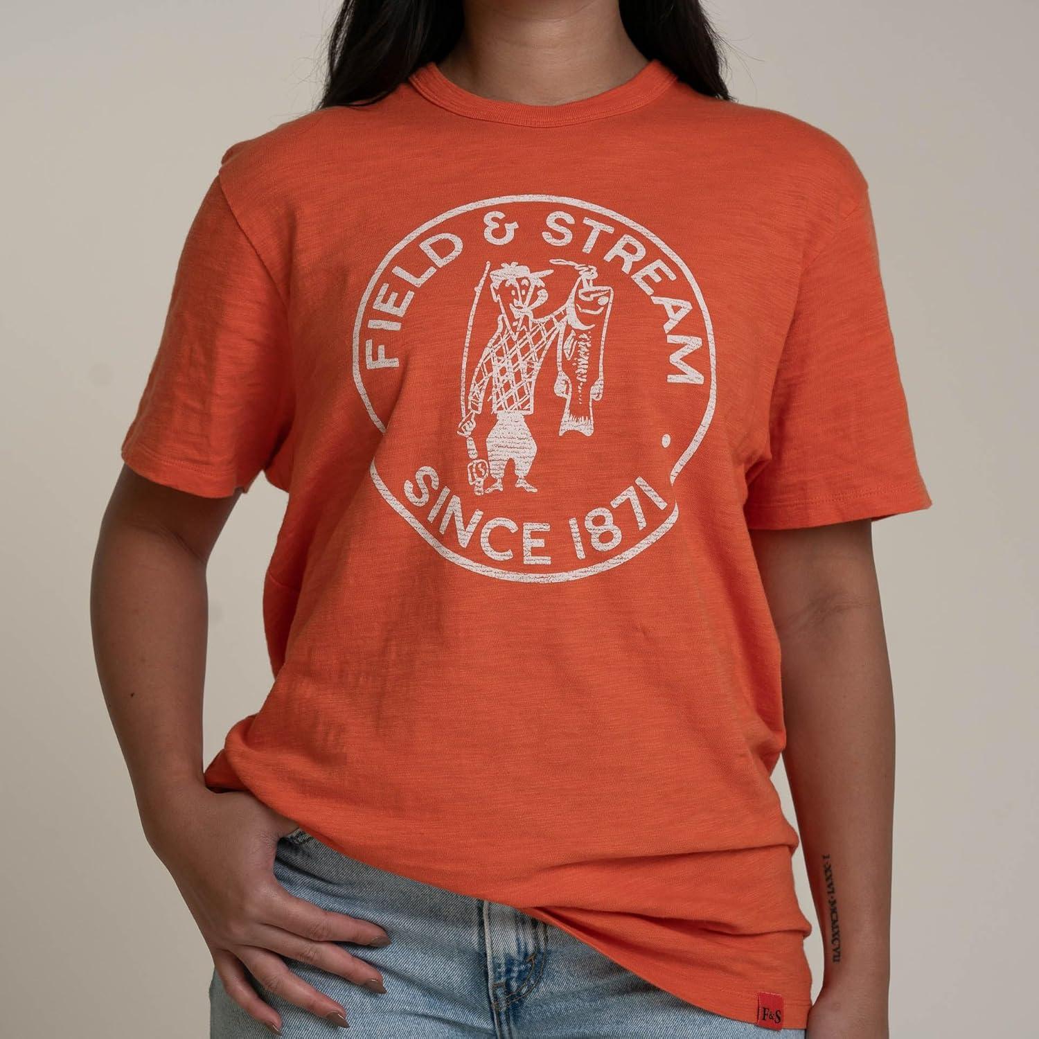 imageField ampamp Stream Unisex Adult Slub Short Sleeve Graphic Tee ShirtTruebloodOrange