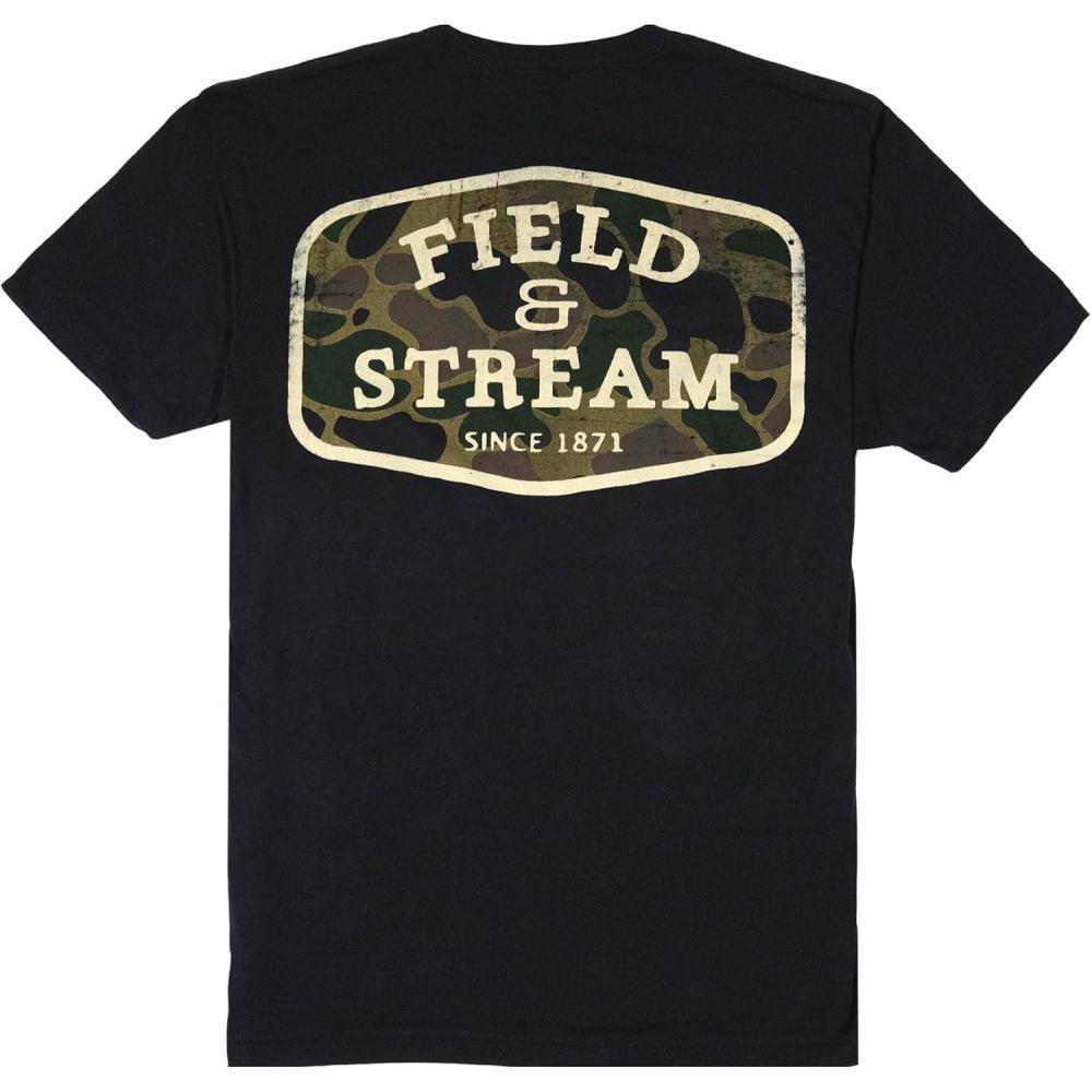 imageField ampamp Stream Camo Badge Tee Shirt BlackBlack