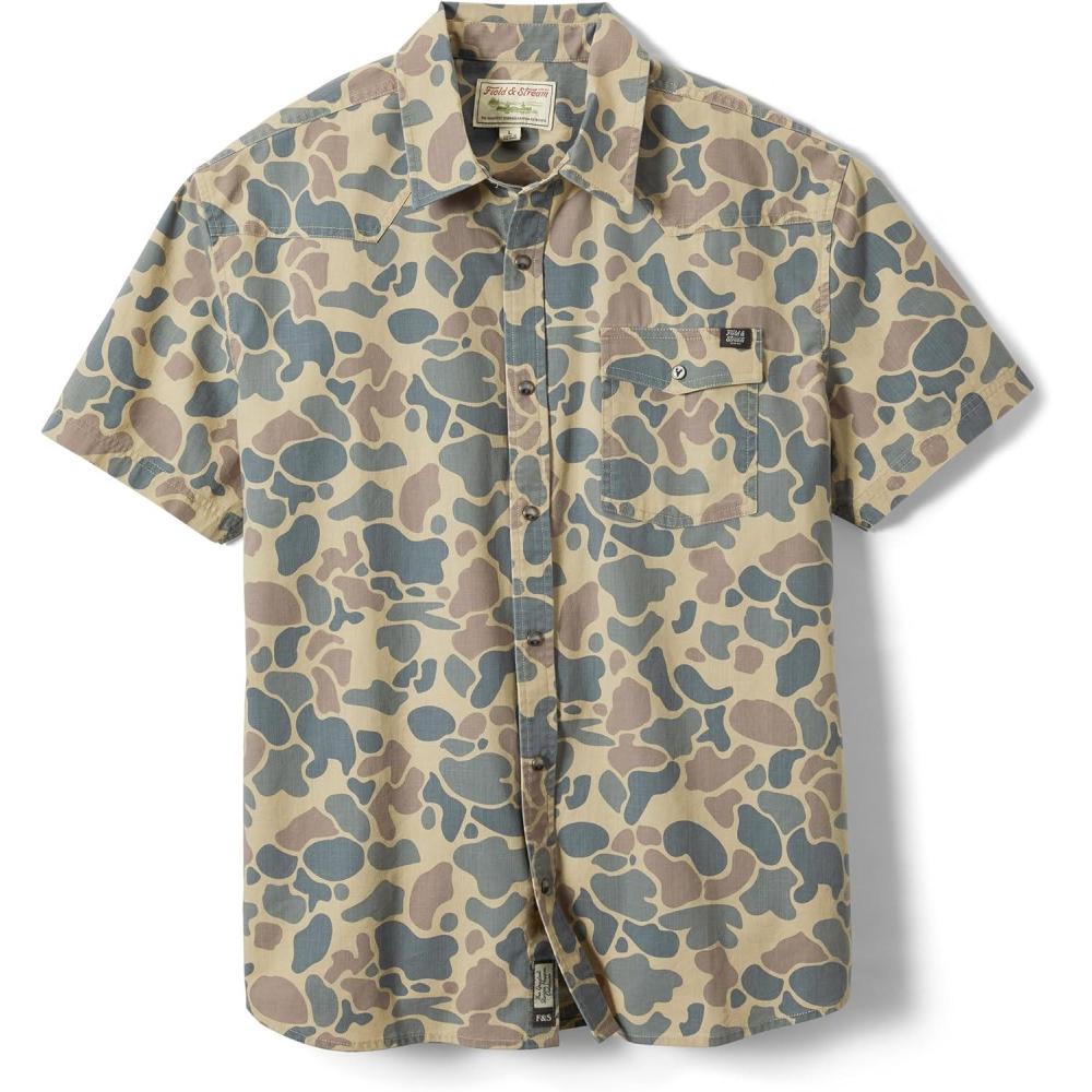 imageField ampamp Stream Mens Covey Back Short Sleeve Casual ShirtCamo