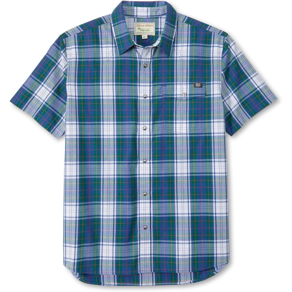 imageField ampamp Stream Mens Covey Back Short Sleeve Casual ShirtWaterfall Plaid