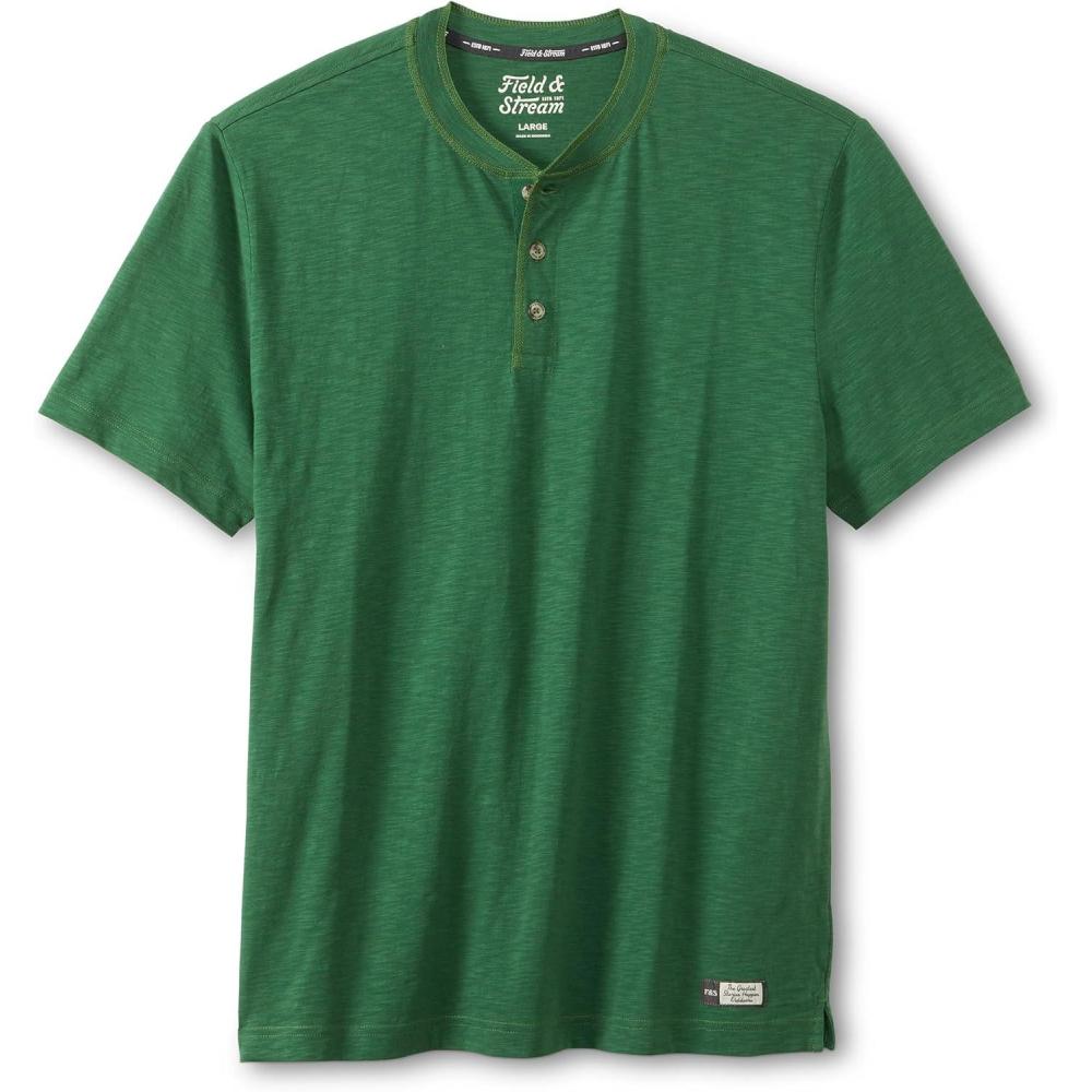 imageField ampamp Stream Mens Hemingway Short Sleeve HenleyField Green