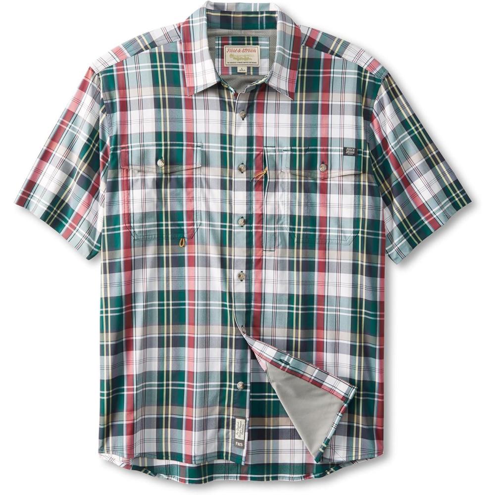 imageField ampamp Stream Mens Line Burner Short Sleeve Fishing Shirt Sunkissed PlaidAdventurous Plaid