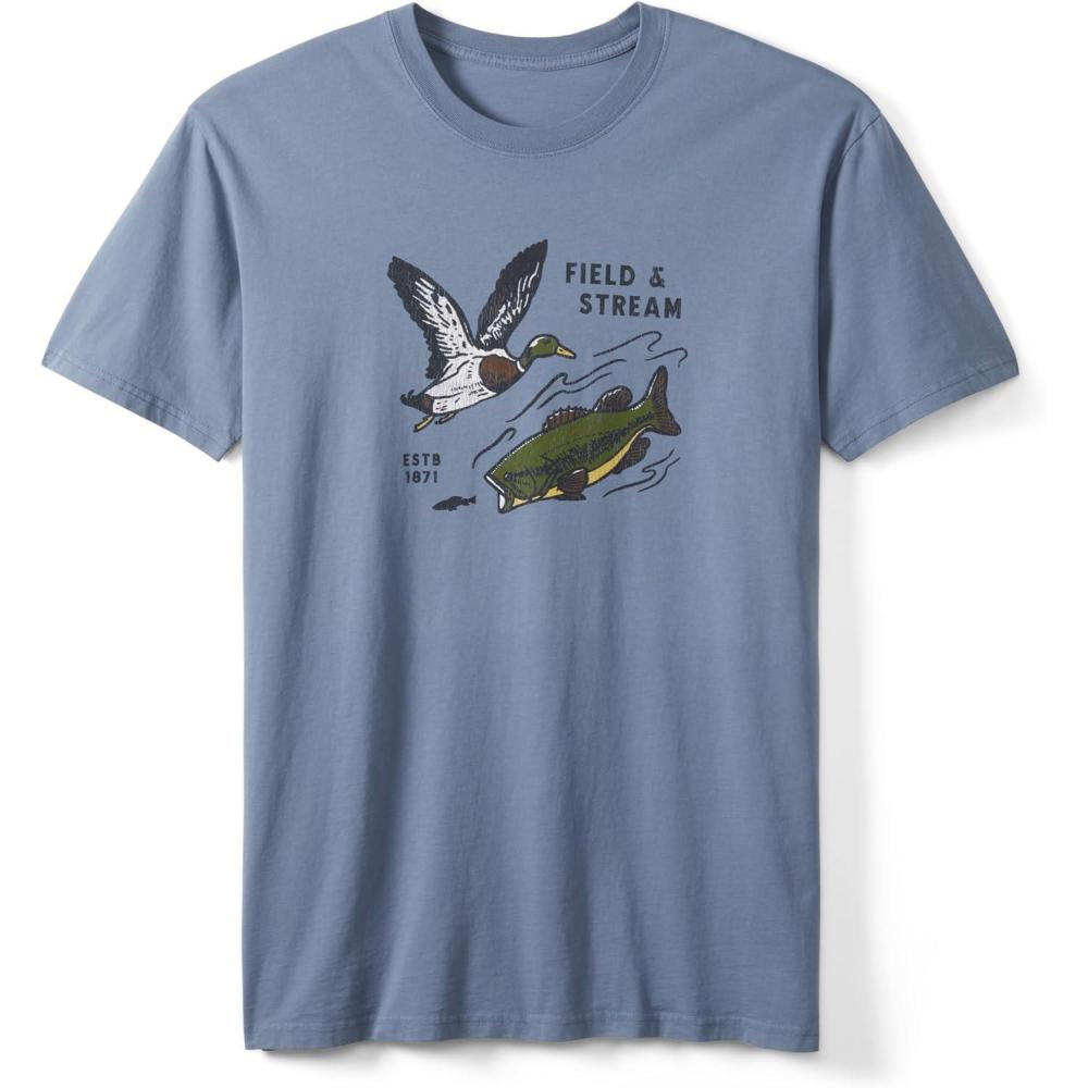 imageField ampamp Stream Mens Midweight Short Sleeve Graphic Tee ShirtBlue Streamer