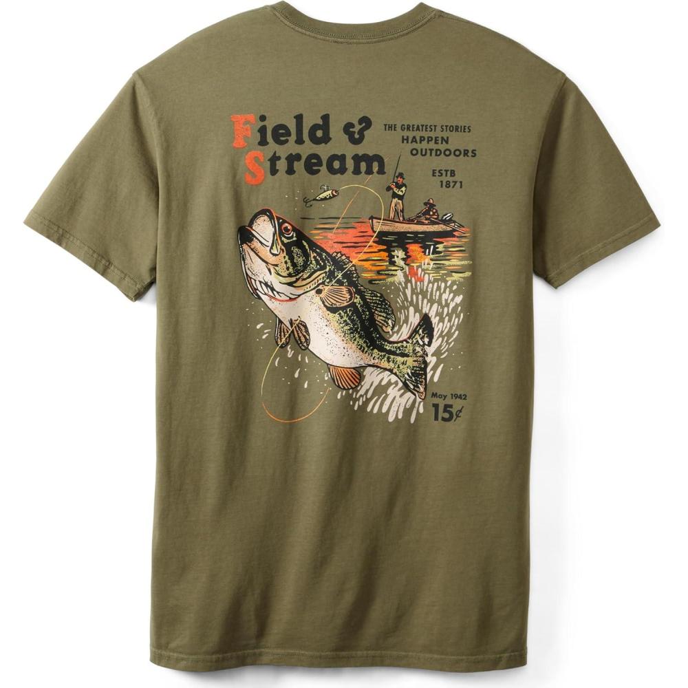 imageField ampamp Stream Mens Midweight Short Sleeve Graphic Tee ShirtGreen