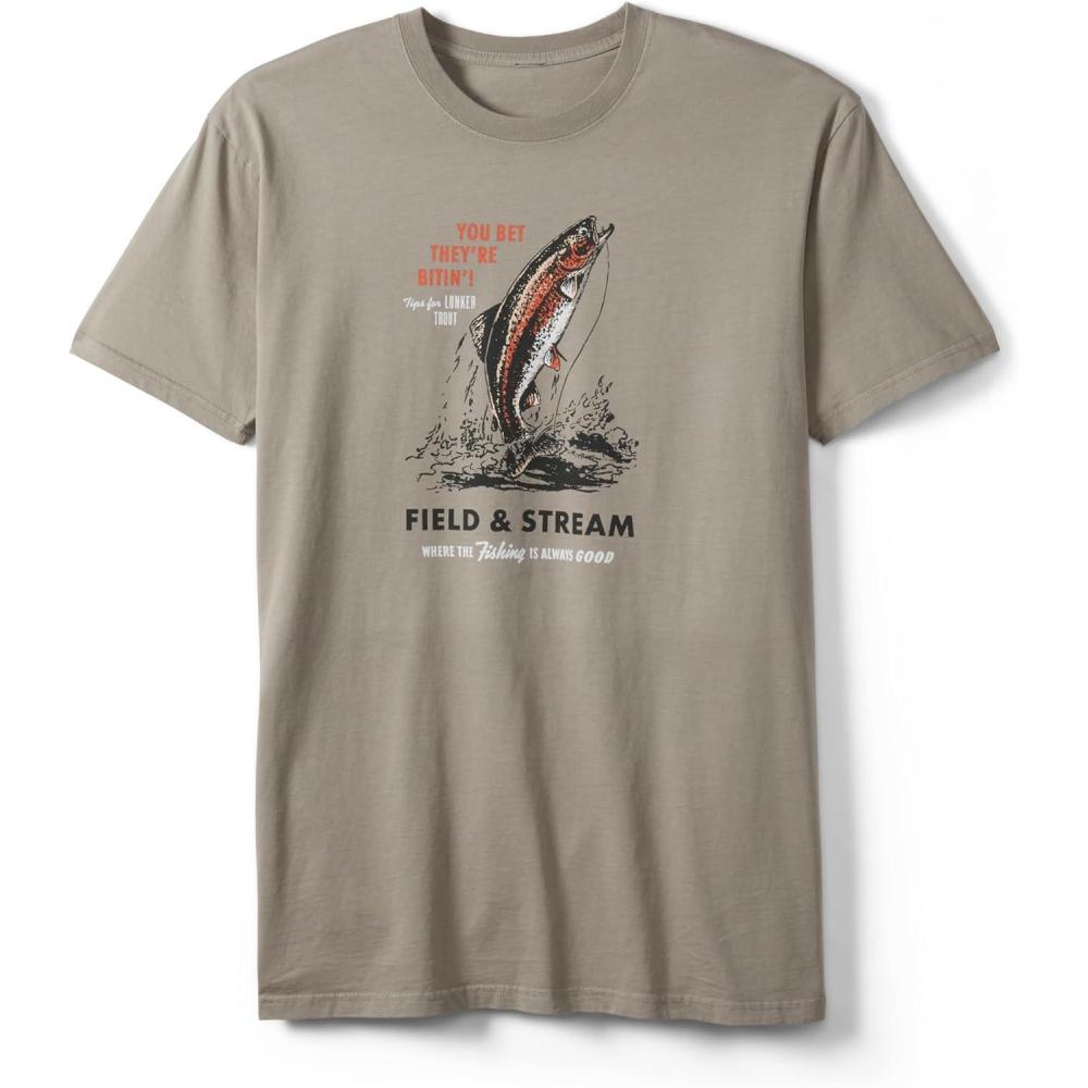 imageField ampamp Stream Mens Midweight Short Sleeve Graphic Tee ShirtGrey Catch