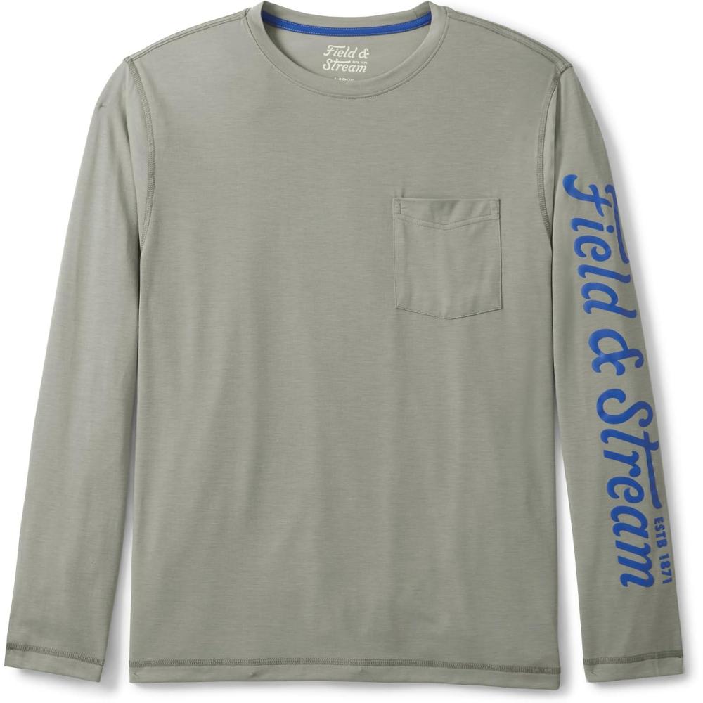 imageField ampamp Stream Mens Roll Cast Long Sleeve Performance Tee Shirt with DrireleaseLight Grey