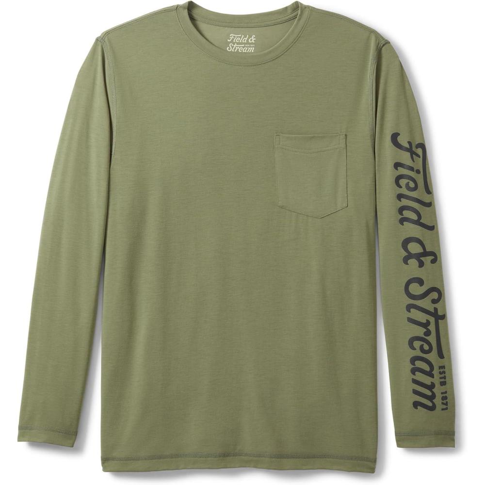 imageField ampamp Stream Mens Roll Cast Long Sleeve Performance Tee Shirt with DrireleaseOlive