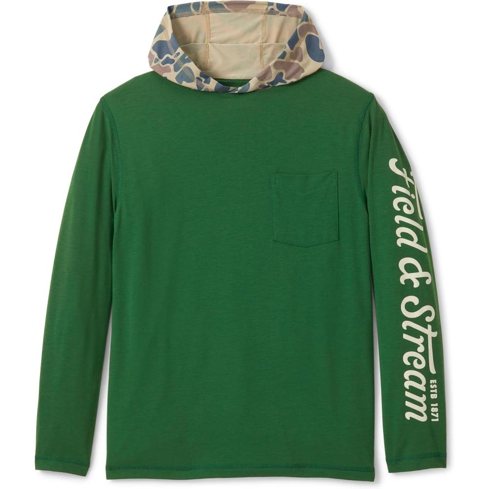imageField ampamp Stream Roll Cast Performance Hoodie with DrireleaseField GreenCamo