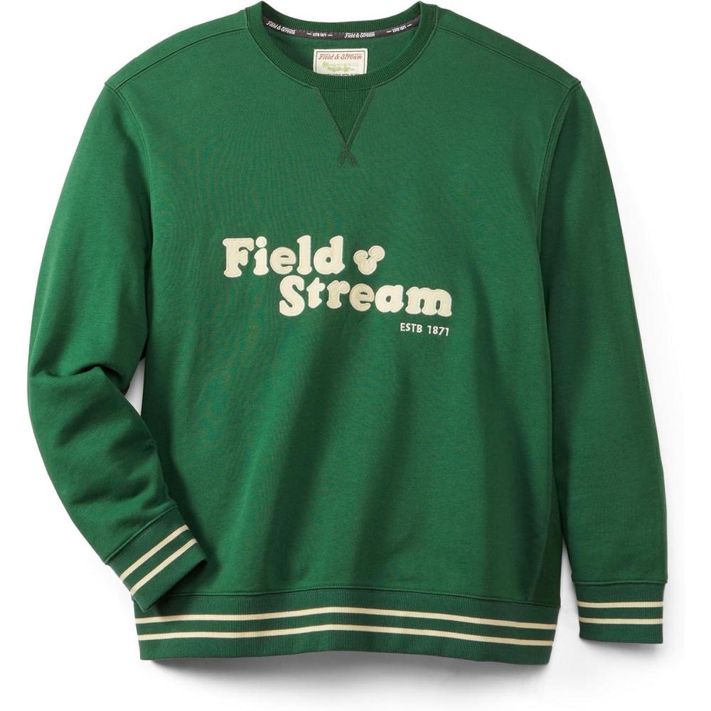 imageField ampamp Stream Tackle Twill Lightweight French Terry Applique CrewneckField Green