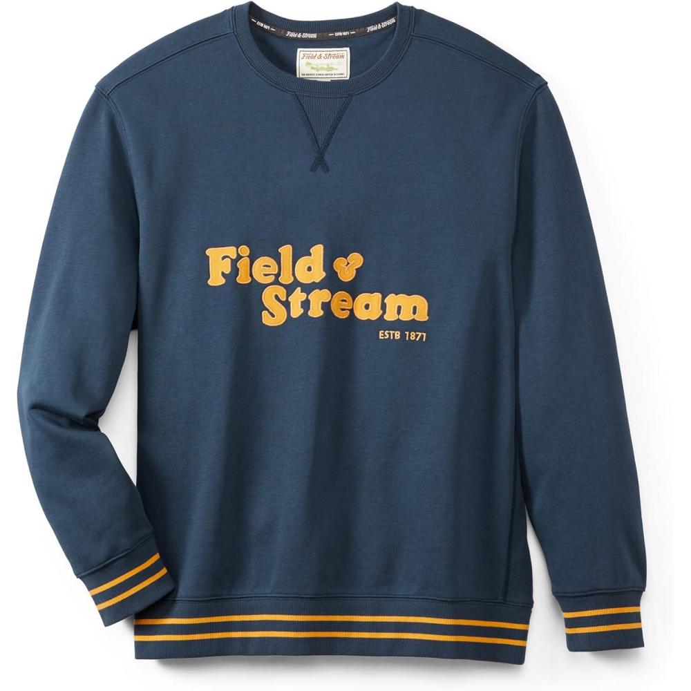 imageField ampamp Stream Tackle Twill Lightweight French Terry Applique CrewneckNavy Blue