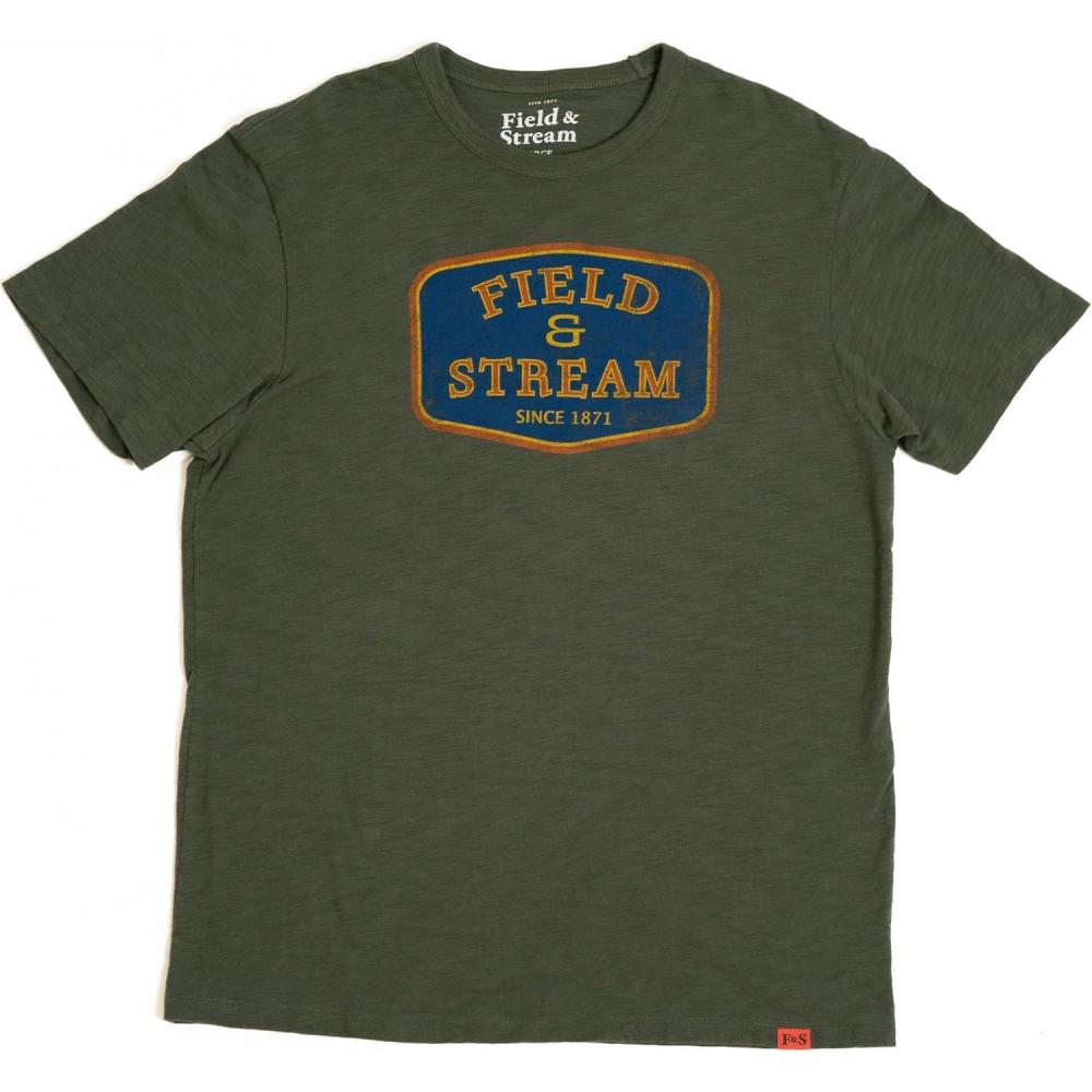 imageField ampamp Stream Unisex Adult Slub Short Sleeve Graphic Tee ShirtRooseveltOlive Green