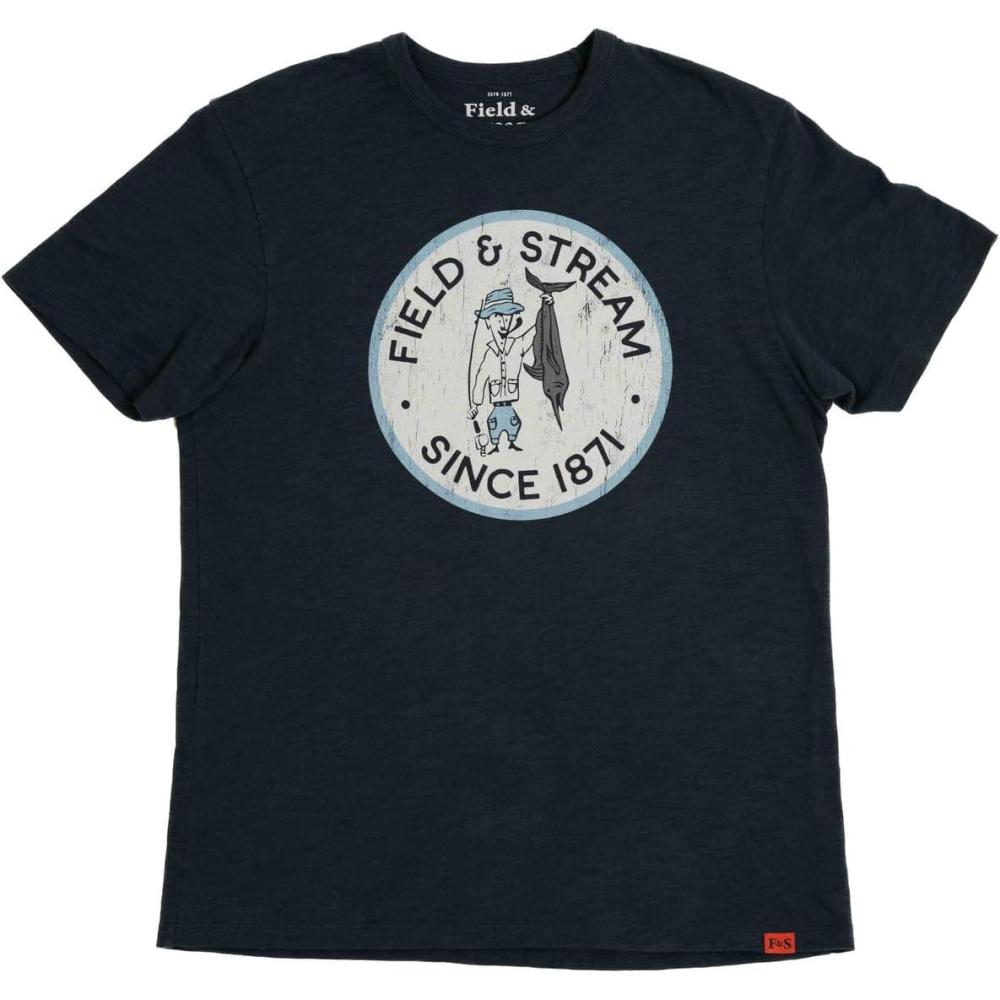 imageField ampamp Stream Unisex Adult Slub Short Sleeve Graphic Tee ShirtTruebloodFaded Navy