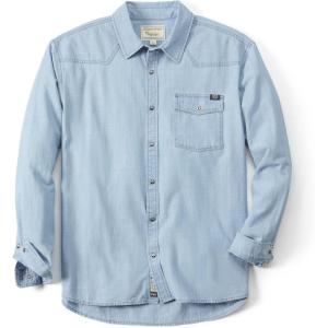 Field & Stream Mens Covey Back Long Sleeve Casual Shirt(Chambray)