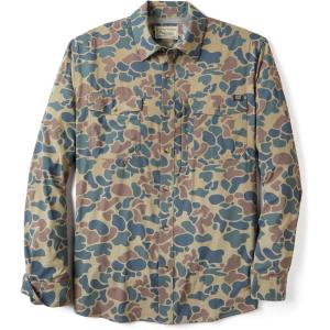 Field & Stream Men’s Line Burner Long Sleeve Nylon Performance Fishing Shirt(Camo)