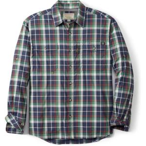 Field & Stream Men’s Line Burner Long Sleeve Nylon Performance Fishing Shirt(Grasshopper Plaid)