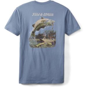 Field & Stream Men’s Midweight Short Sleeve Graphic Tee Shirt(Big Blue Catch)