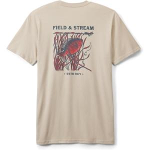 Field & Stream Men’s Midweight Short Sleeve Graphic Tee Shirt(Cream Lure)