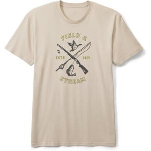 Field & Stream Men’s Midweight Short Sleeve Graphic Tee Shirt(Ivory Gold)
