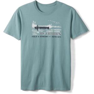 Field & Stream Men’s Midweight Short Sleeve Graphic Tee Shirt(Teal)