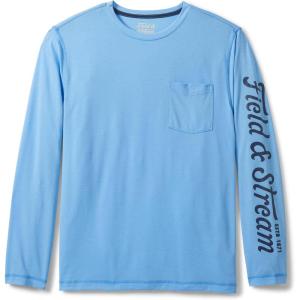 Field & Stream Men’s Roll Cast Long Sleeve Performance Tee Shirt with Drirelease®(Light Blue)