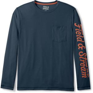 Field & Stream Men’s Roll Cast Long Sleeve Performance Tee Shirt with Drirelease®(Navy)
