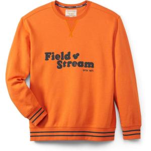 Field & Stream Tackle Twill Lightweight French Terry Applique Crewneck(Orange)