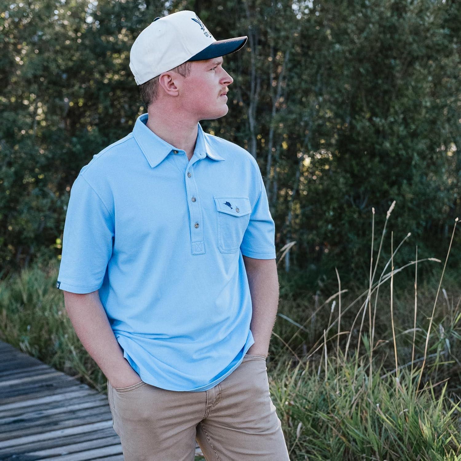 imageField ampamp Stream Mens Flying Birdie PoloLight Blue