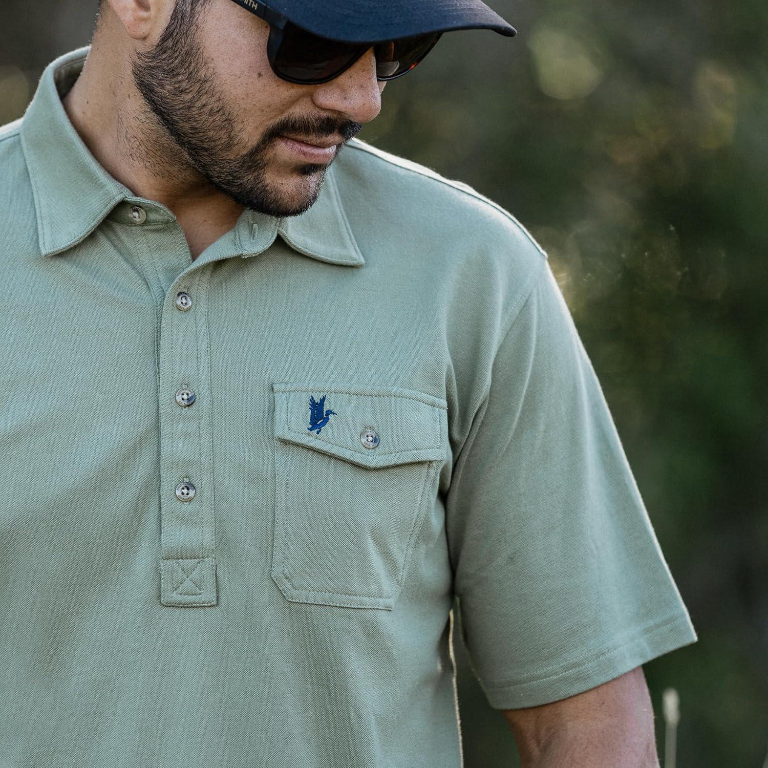 imageField ampamp Stream Mens Flying Birdie PoloOlive