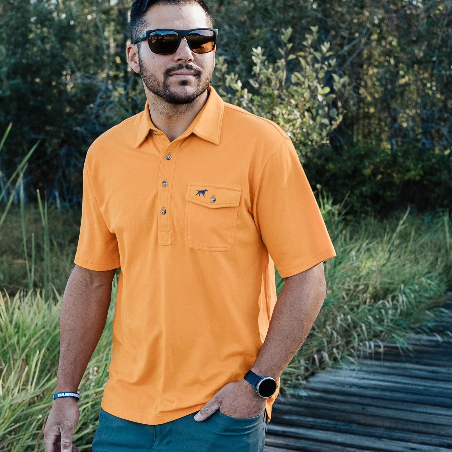imageField ampamp Stream Mens Flying Birdie PoloOrange
