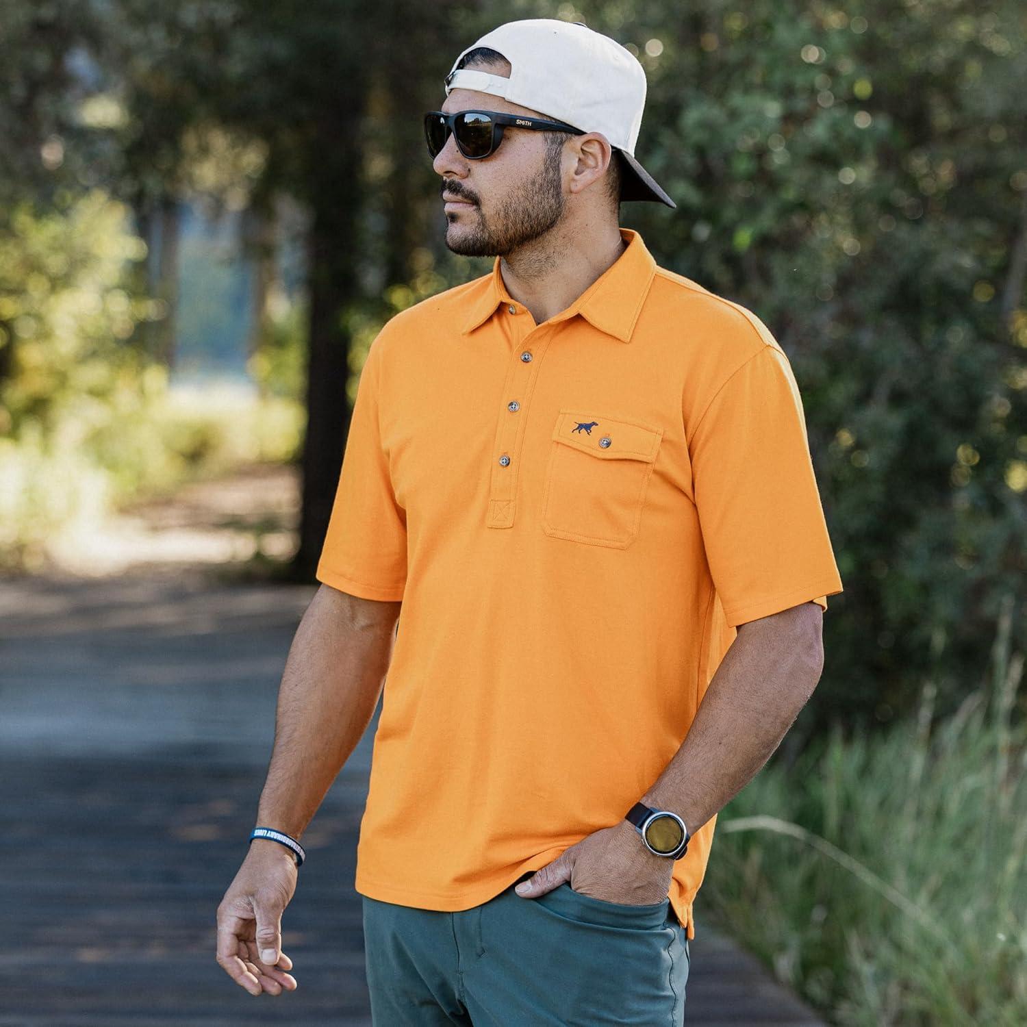 imageField ampamp Stream Mens Flying Birdie PoloOrange