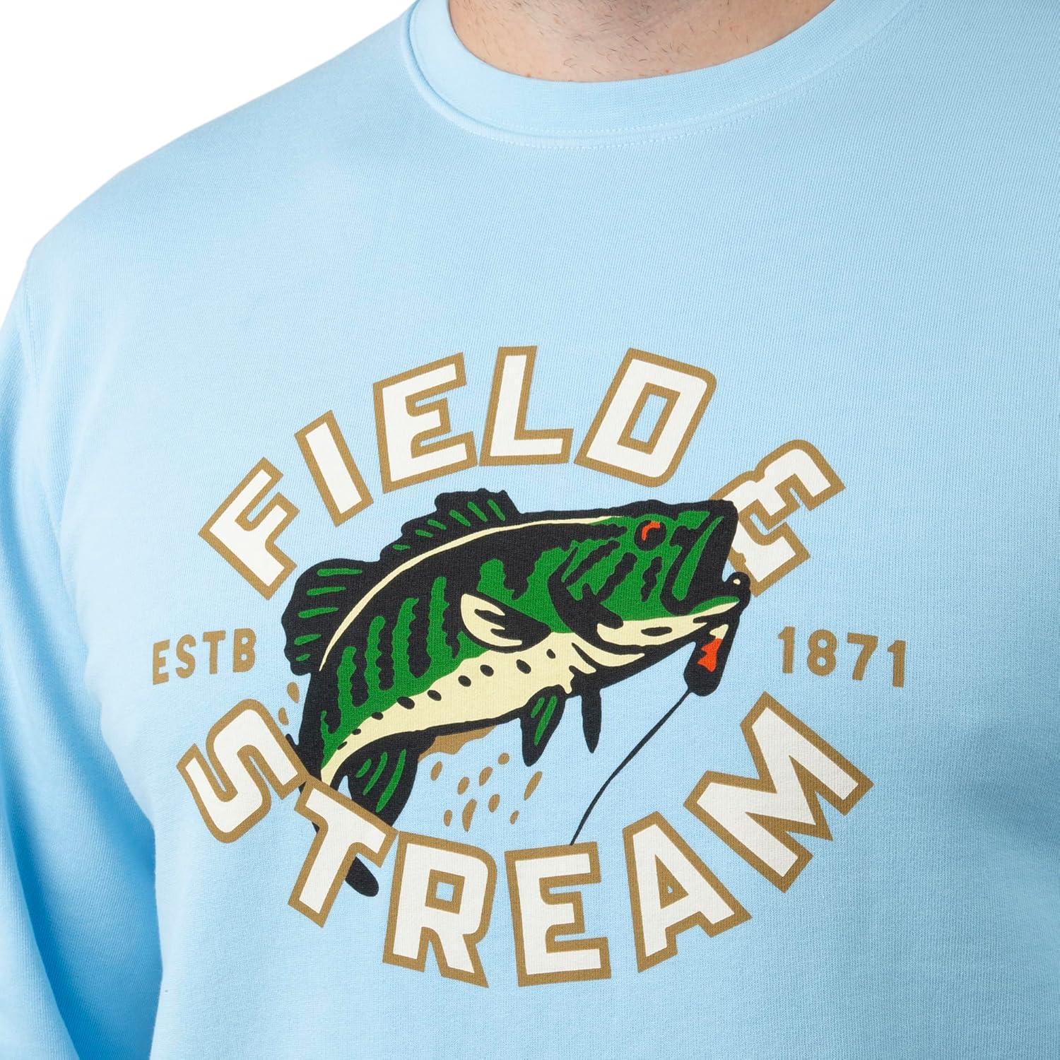 imageField ampamp Stream Mens Backstrap Crew SweatshirtRetro BassCarolina Blue