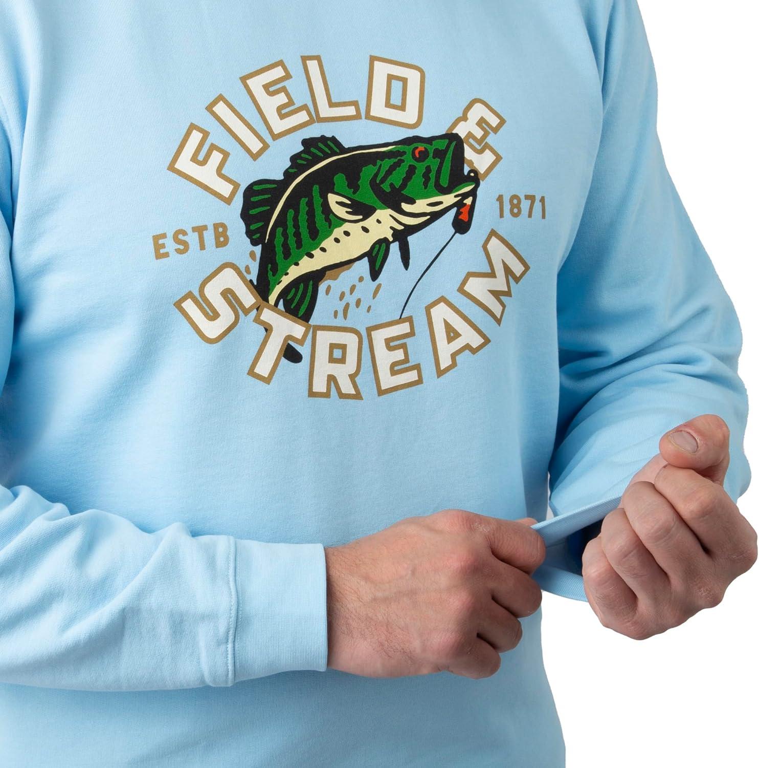 imageField ampamp Stream Mens Backstrap Crew SweatshirtRetro BassCarolina Blue