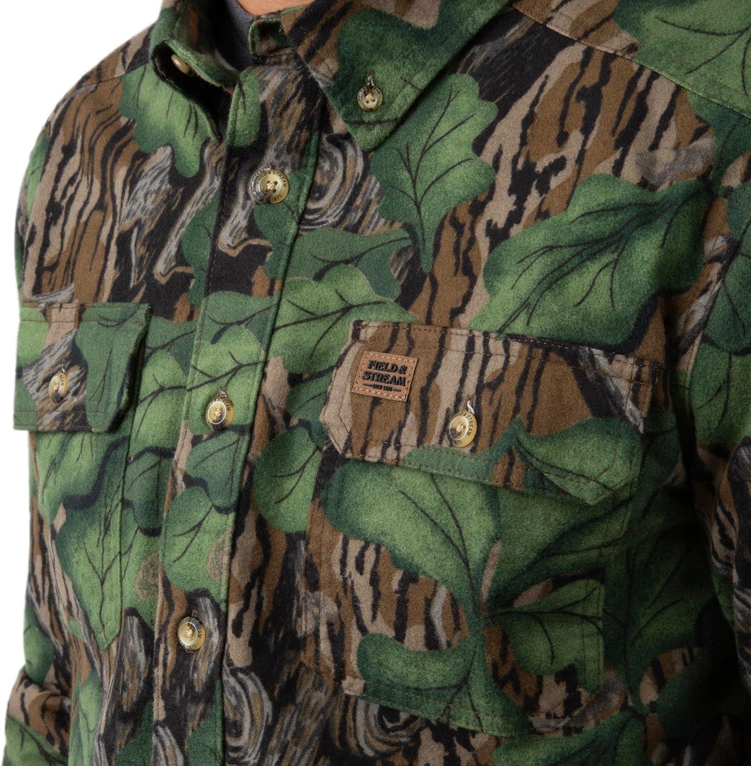 imageField ampamp Stream Mens Cattail Chamois ShirtMossy Oak Full Foliage