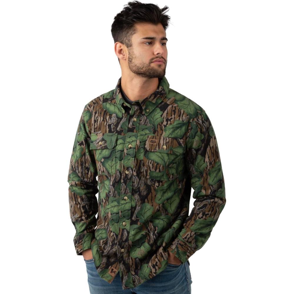 imageField ampamp Stream Mens Cattail Chamois ShirtMossy Oak Full Foliage