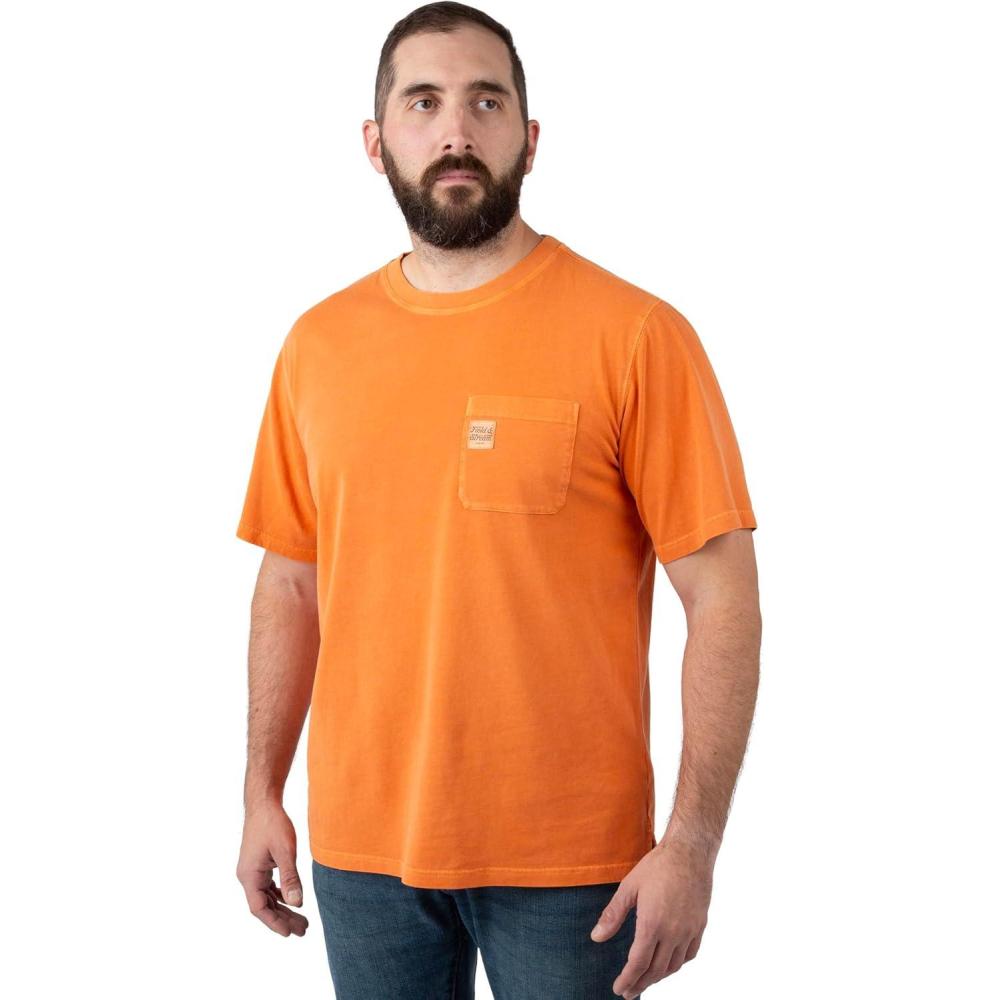 imageField ampamp Stream Mens Flush Out Short Sleeve Pocket Tee ShirtOrange