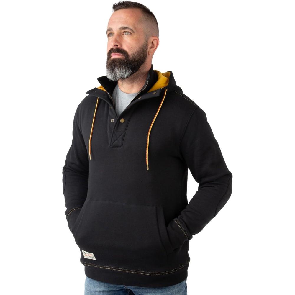 imageField ampamp Stream Mens Shoveler Ring Neck 14 Zip HoodieBlack