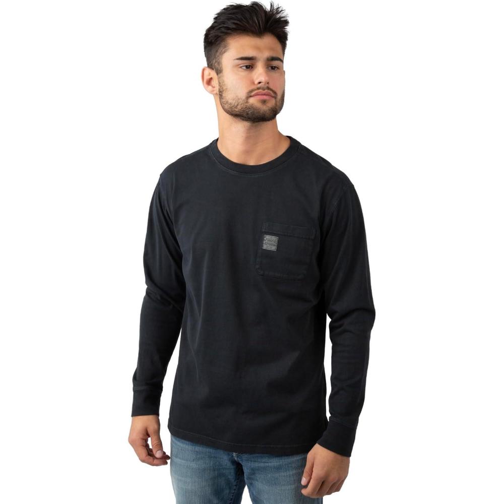 imageField ampamp Stream UnisexAdult Flush Out Long Sleeve Pocket Tee ShirtBlack