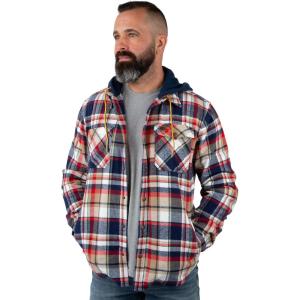 Field & Stream mens Widgeon Waffle Hooded Flannel Shirt(Universal Plaid)