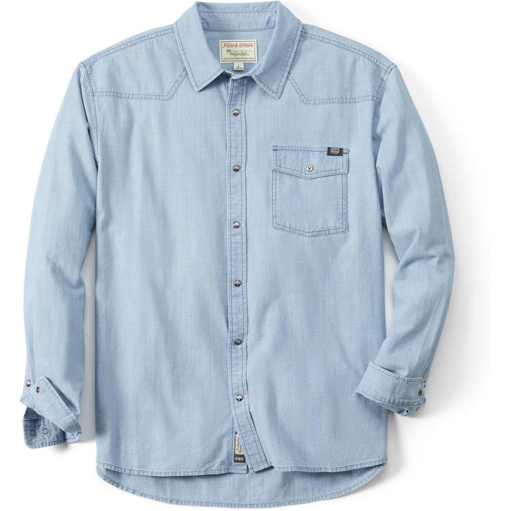 imageField ampamp Stream Mens Covey Back Long Sleeve Casual ShirtChambray