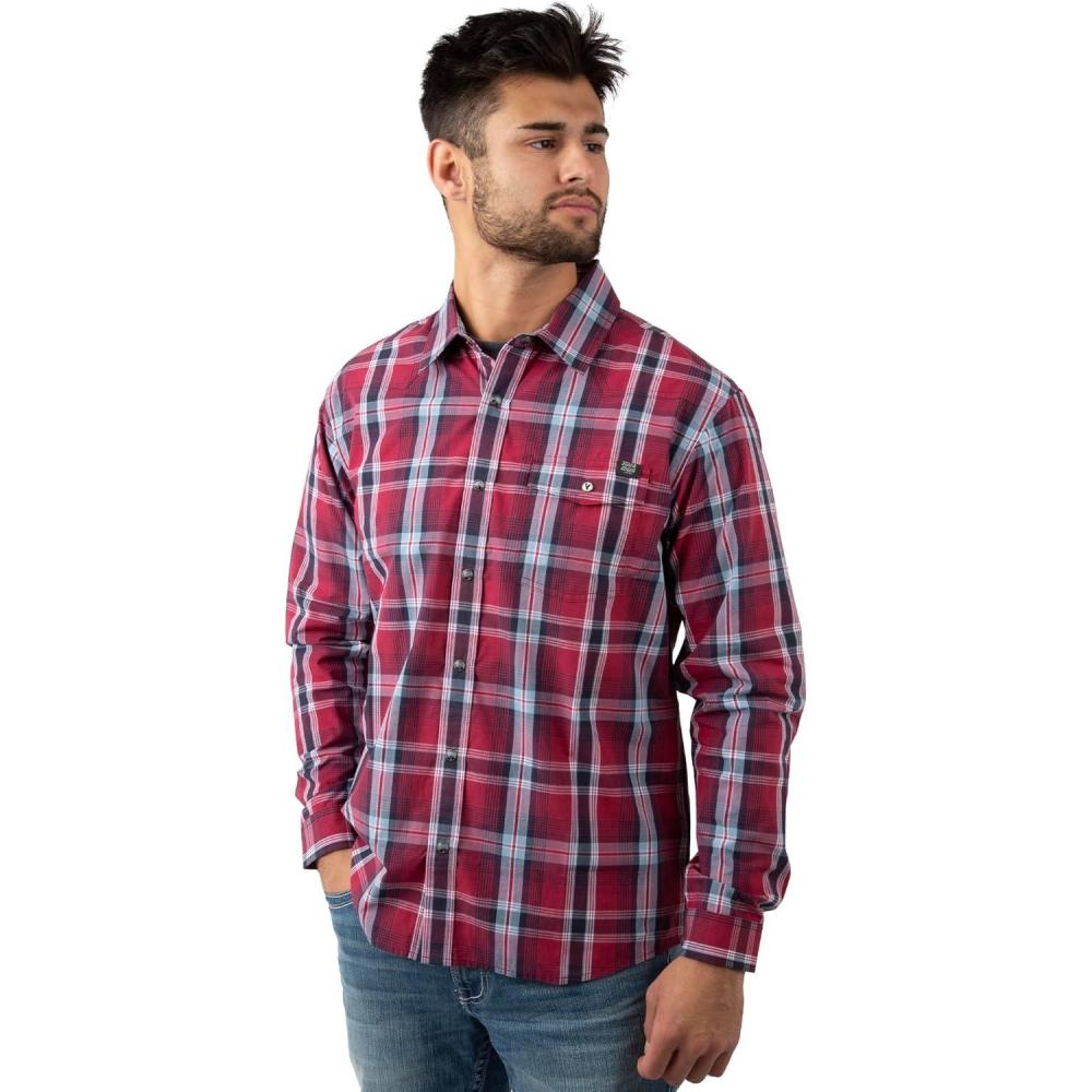 imageField ampamp Stream Mens Covey Back Long Sleeve Casual ShirtRodeo Plaid