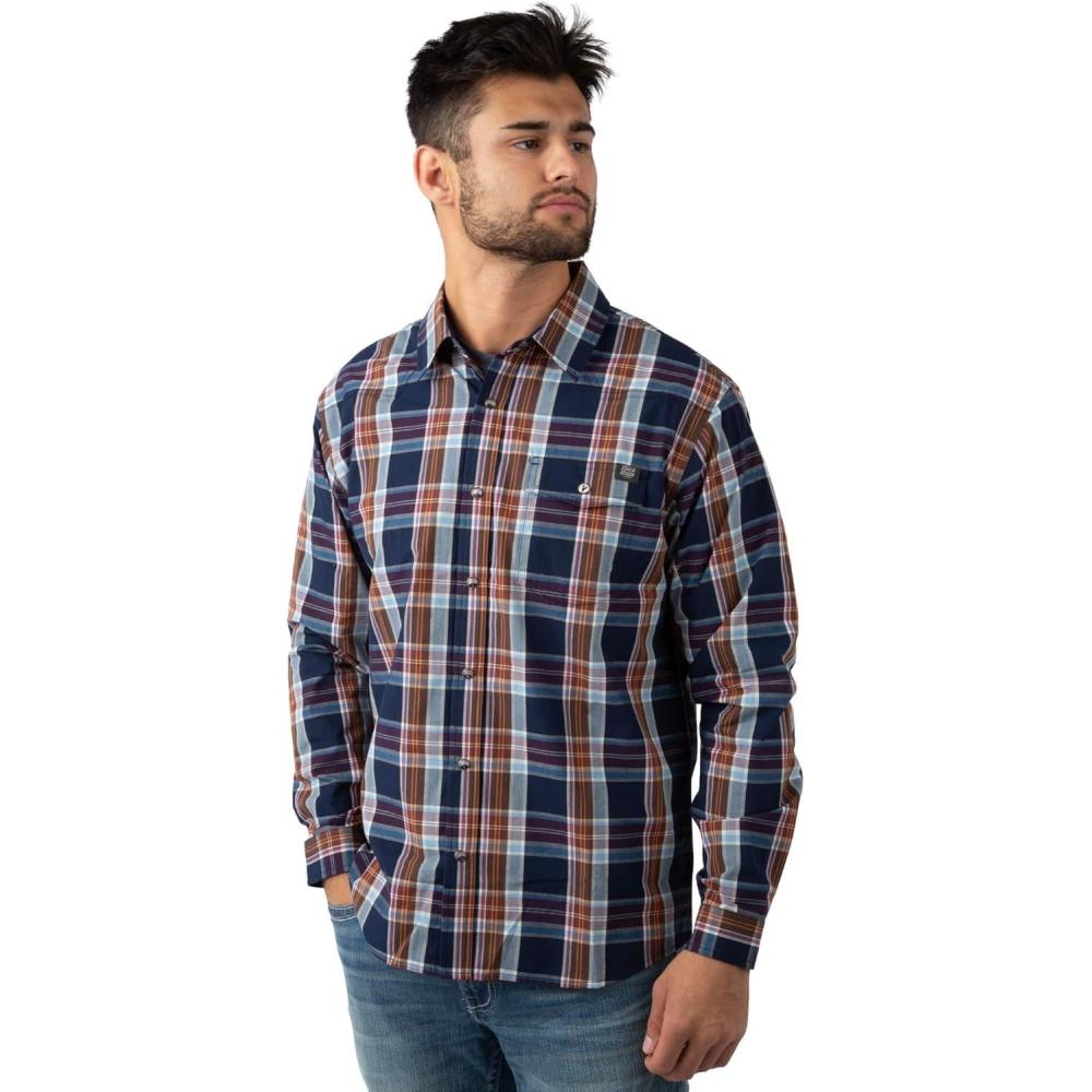 imageField ampamp Stream Mens Covey Back Long Sleeve Casual ShirtSanford Plaid