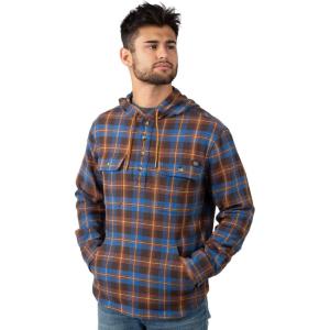 Field & Stream Mens Raghorn Flannel Hoodie(Uncle Robert’s Plaid)