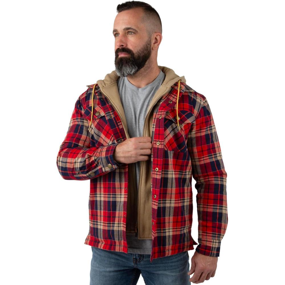 imageField ampamp Stream mens Decoy Hooded Shirt JacketRed Velvet Plaid