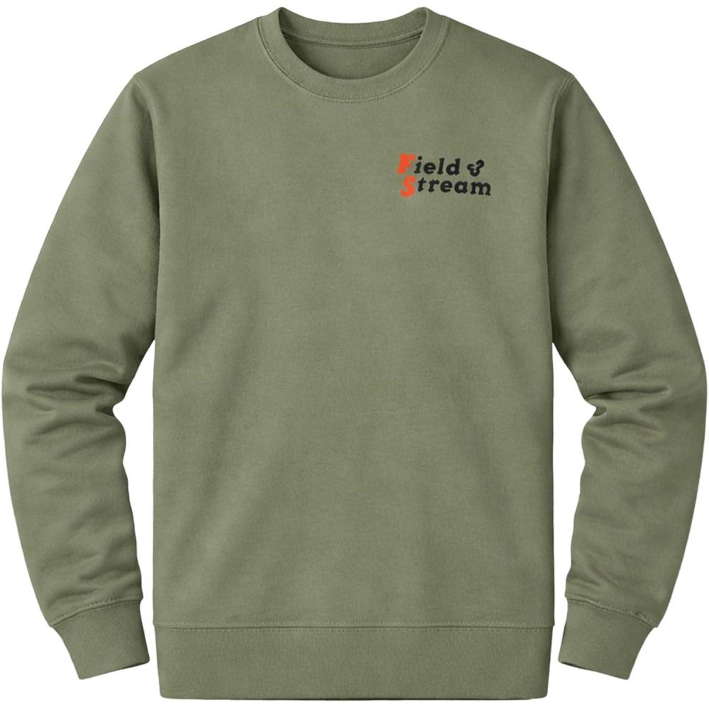 imageField ampamp Stream mens Backstrap Crew SweatshirtThrowing the HookOlive