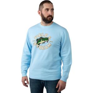 Field & Stream mens Backstrap Crew Sweatshirt(Retro Bass/Carolina Blue)
